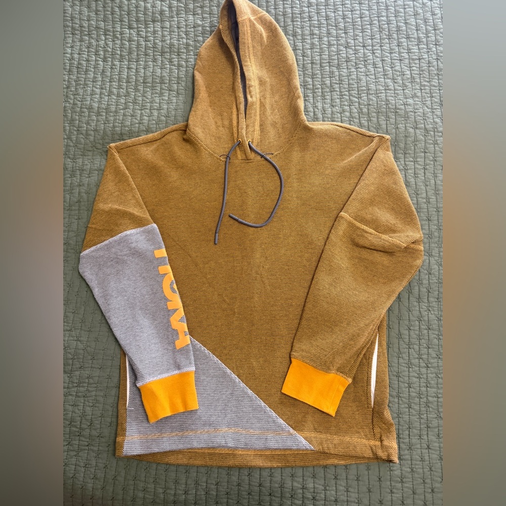 Hoka One One Gold Hooded Pullover Sweatshirt Unisex Size Small